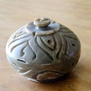 Intricately Carved Stone Decorative Piece